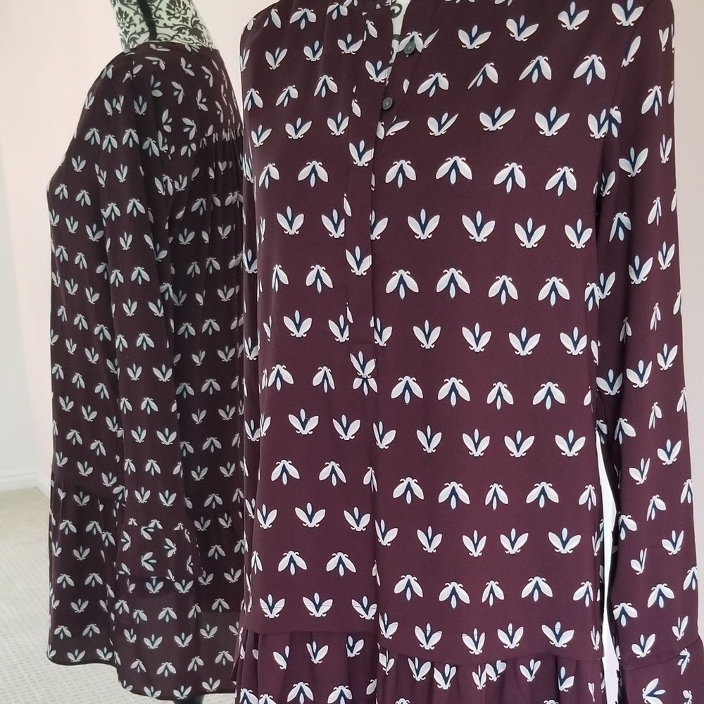 Balloon Sleeve Swing Dress Ann Taylor LOFT